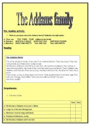 English Worksheet: THE ADDAMS FAMILY