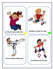 English Worksheet: PLAYGROUND RULES