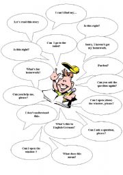 classroom phrases (pupil)