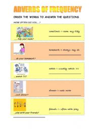 English Worksheet: Adverbs of frequency