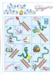 English Worksheet: Easter Board Game