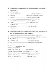 English Worksheet: grammar worksheet