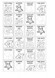 English Worksheet: Star Stickers