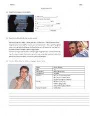 English Worksheet: Diagnostic test