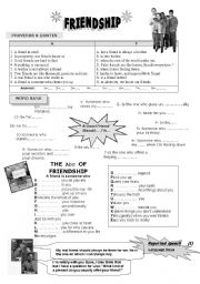 English Worksheet: friendship