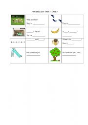 English worksheet: VOCABULARY