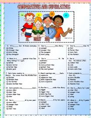 English Worksheet: COMPARATIVES