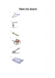 English Worksheet: Name the objects