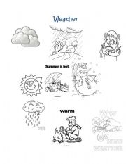 English worksheet: The weather