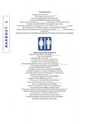 English Worksheet: Who understands men?