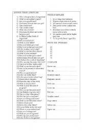 English Worksheet: EXERCISES FOR ELEMENTARY STUDENTS