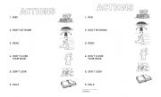 English worksheet: Actions in the classroom