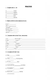 English Worksheet: PRACTICE BASIC 1