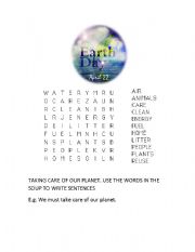 English Worksheet: Earth day