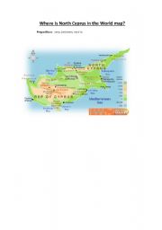 English Worksheet: Where is North Cyprus on the World map?