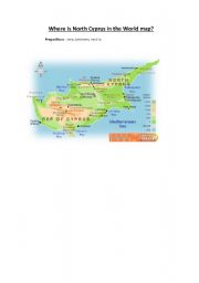 English worksheet: Where is North Cyprus on the World map?