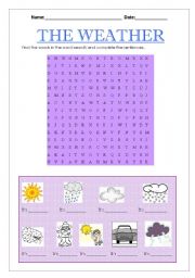 The weather word search