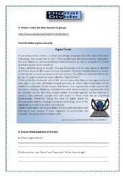 English Worksheet: Digital Divide