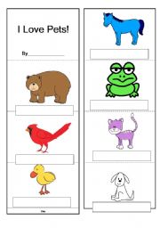 English Worksheet: I love pets!