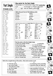 English Worksheet: Past Simple - Irregular Verbs