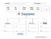 English worksheet: season