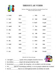 English Worksheet: Irregular Verbs - Matching