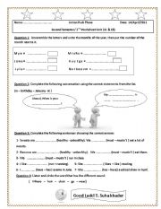 English Worksheet: A Quiz