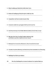 English worksheet: Reporting Verbs