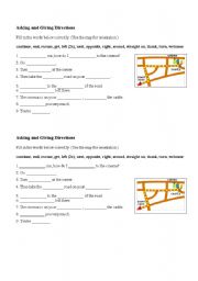 English Worksheet: asking the way