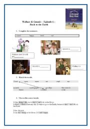English Worksheet: A GRAND DAY OUT-WALLACE & GROMIT-EPISODE 6