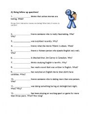 English Worksheet: ~ED vs ~ING adjectives / Follow-up Qs