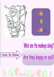 English worksheet: monkeys