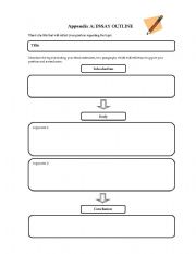 English Worksheet: Essay outline