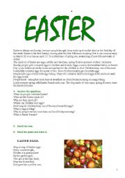 English Worksheet: easter activities