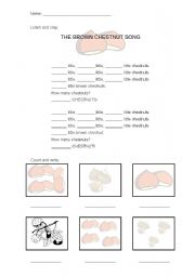 English Worksheet: The Brown Chestnut song
