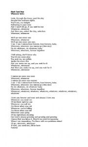 English Worksheet: Whenever Wherever