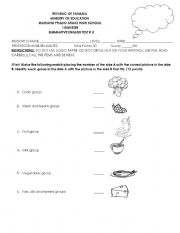 English worksheet: Food group