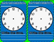 telling time flash card practice