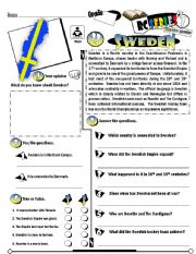 English Worksheet: RC Series_Level 01_Country Edition 23 Sweden (Fully Editable + Key)