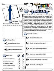 English Worksheet: RC Series_Level 01_Country Edition 24 Finland (Fully Editable + Key)