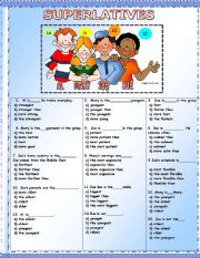 English Worksheet: SUPERLATIVES