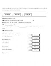 English Worksheet: what time is it?