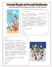 English Worksheet: Present Simple vs Present Continuous