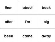 English Worksheet: Sight Word Flashcards Set 1