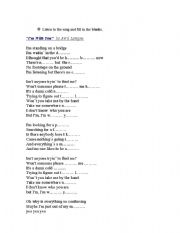 English worksheet: SONG