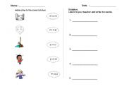 English worksheet: 3 letters words mini test