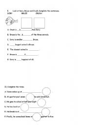 English Worksheet: Finding Nemo