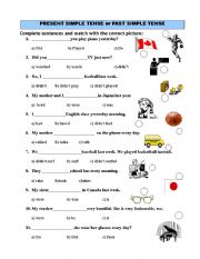 English Worksheet: Past Simple&Present Simple -exercises