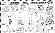 English Worksheet: means of transport