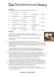 English Worksheet: vocabulary and reading